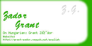 zador grant business card